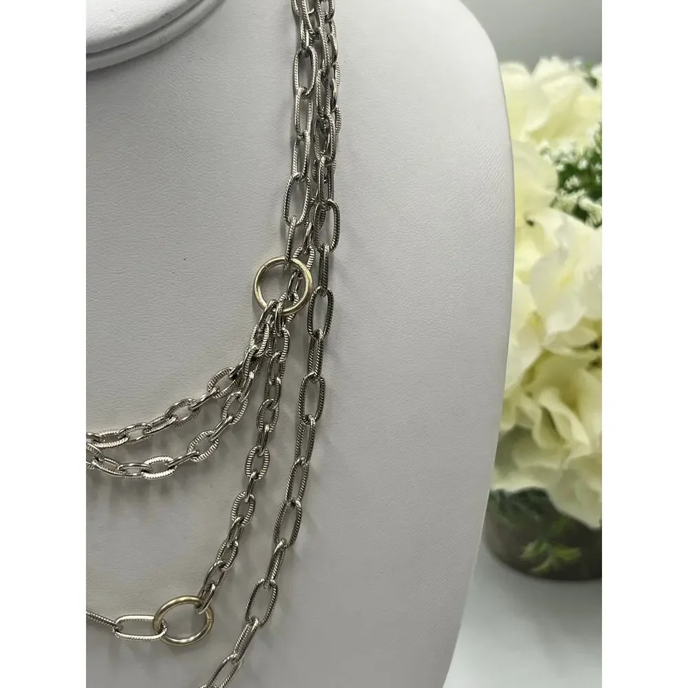 Emily Ray Boho Double Strand Stone Mixed Metal Chains Jade Green‎ Coral Necklace